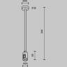 Крепление потолочное MAYTONI MEDIUM FLARITY TRA158С-S1-B одинарное 300мм черный TRA158C-S1-B