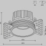 Встраиваемый светильник MAYTONI ROUND DL058-12W2.7K-TRS-B