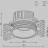 Встраиваемый светильник MAYTONI ROUND DL058-12W3K-TRS-BS